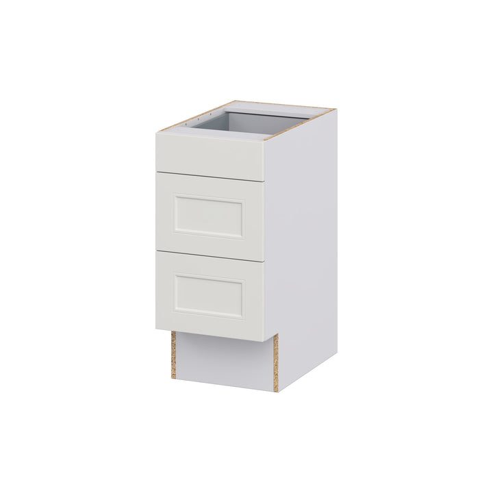 Hugo&Borg Belcourt 15-in W x 32.5-in H x 24-in D Gray Painted 3-Drawer Base Fully Assembled Cabinet (Recessed Panel Style)