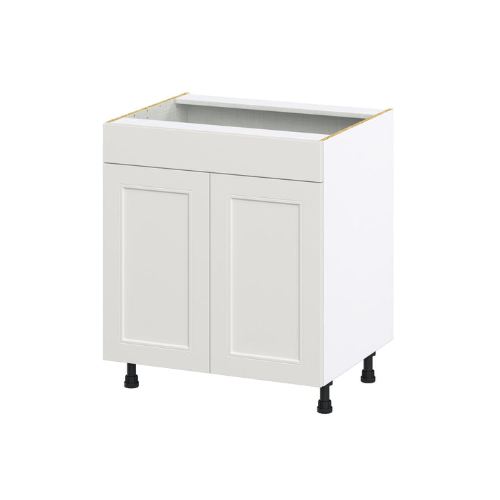 Hugo&Borg Belcourt 30-in W x 34.5-in H x 24-in D Gray Painted Sink Base Fully Assembled Cabinet (Recessed Panel Shaker Style)