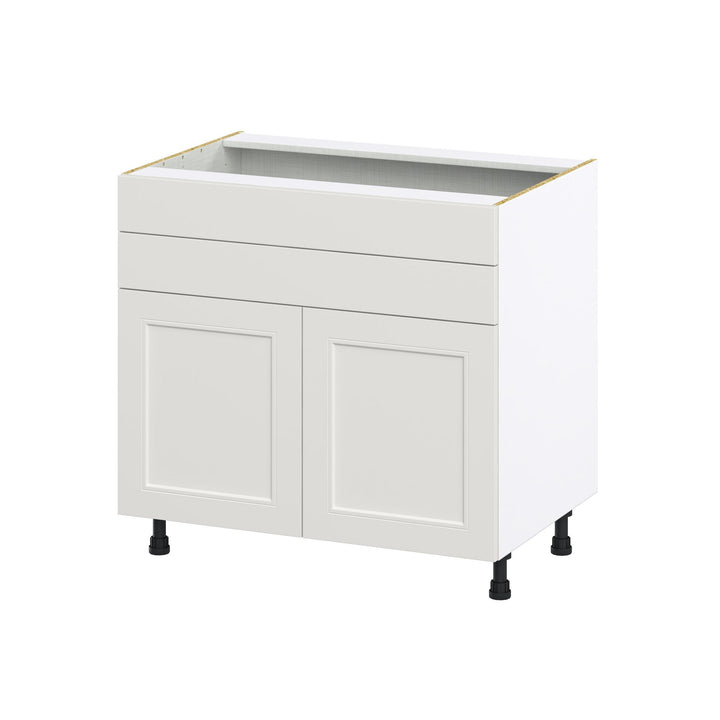 Hugo&Borg Belcourt 36-in W x 34.5-in H x 24-in D Gray Painted 1-Drawer Base Fully Assembled Cabinet (Recessed Panel Shaker Style)