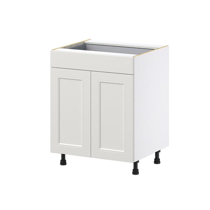 Hugo&Borg Belcourt 27-in W x 34.5-in H x 24-in D Gray Painted 1-Drawer Base Fully Assembled Cabinet (Recessed Panel Shaker Style)