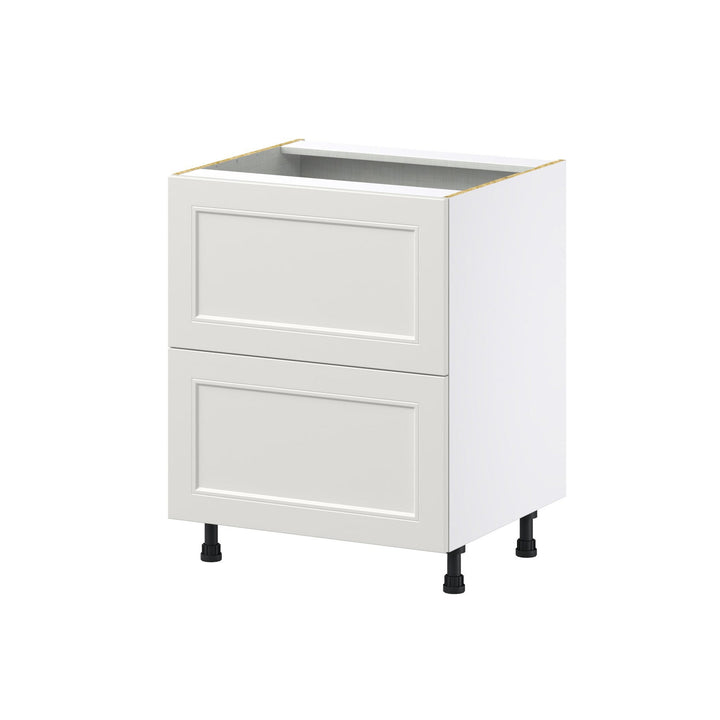 Hugo&Borg Belcourt 27-in W x 34.5-in H x 24-in D Gray Painted 2-Drawer Base Fully Assembled Cabinet (Recessed Panel Style)