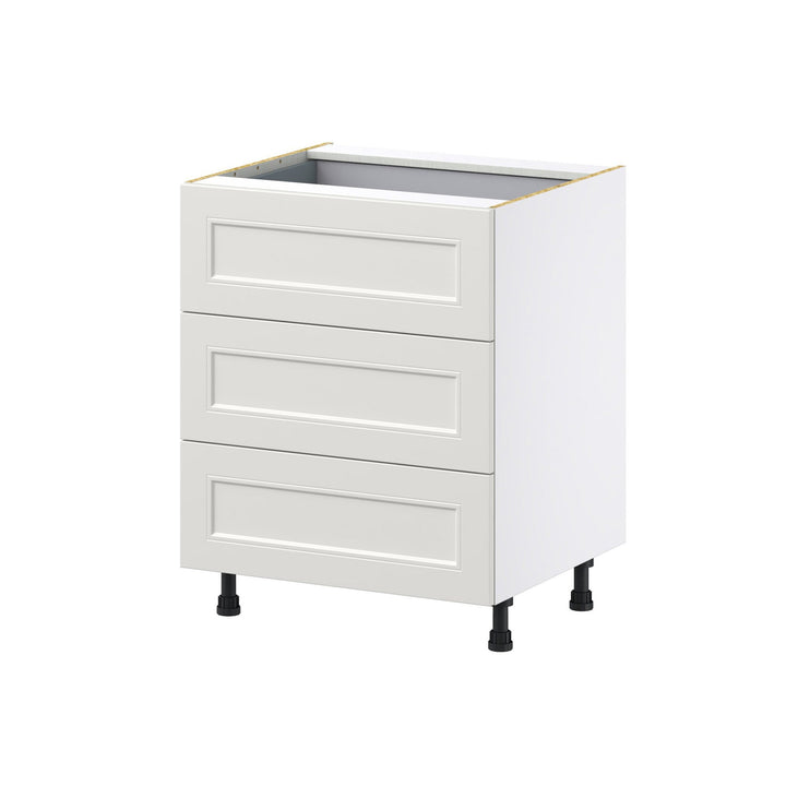 Hugo&Borg Belcourt 27-in W x 34.5-in H x 24-in D Gray Painted 4-Drawer Base Fully Assembled Cabinet (Recessed Panel Style)