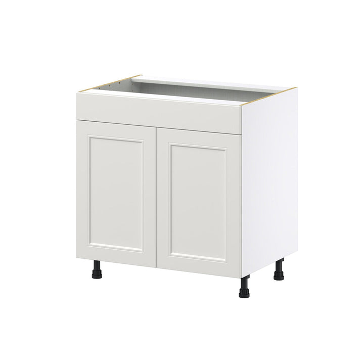 Hugo&Borg Belcourt 33-in W x 34.5-in H x 24-in D Gray Painted Sink Base Fully Assembled Cabinet (Recessed Panel Shaker Style)