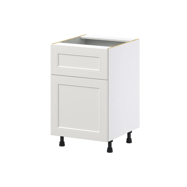 Hugo&Borg Belcourt 21-in W x 34.5-in H x 25-in D Gray Painted 1-Drawer Base Fully Assembled Cabinet (Recessed Panel Shaker Style)