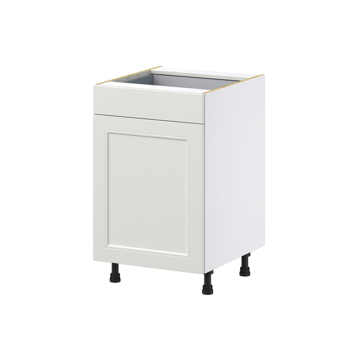 Hugo&Borg Belcourt 21-in W x 34.5-in H x 24-in D Gray Painted 1-Drawer Base Fully Assembled Cabinet (Recessed Panel Shaker Style)