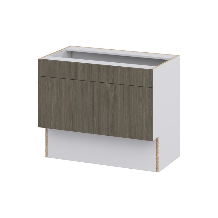 Hugo&Borg Savane 36-in W x 30-in H x 21-in D Textmel Sink Base Fully Assembled Cabinet (Flat Panel Slab Style)