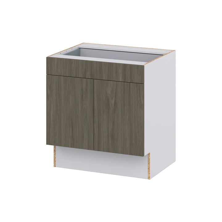 Hugo&Borg Savane 30-in W x 32.5-in H x 25-in D Textmel 1-Drawer Base Fully Assembled Cabinet (Flat Panel Slab Style)