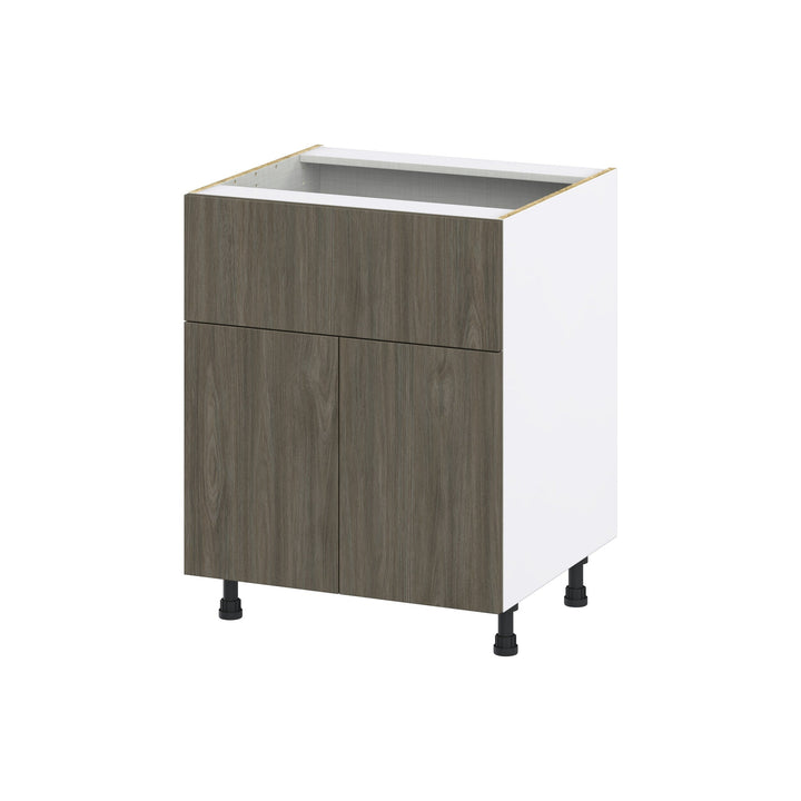 Hugo&Borg Savane 27-in W x 34.5-in H x 25-in D Textmel 1-Drawer Base Fully Assembled Cabinet (Flat Panel Slab Style)
