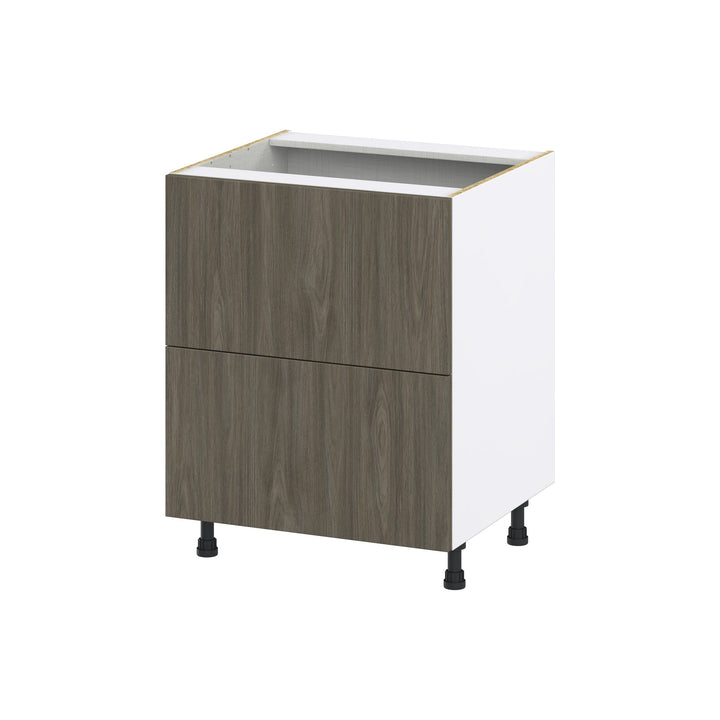 Hugo&Borg Savane 27-in W x 34.5-in H x 24-in D Textmel 2-Drawer Base Fully Assembled Cabinet (Flat Panel Style)