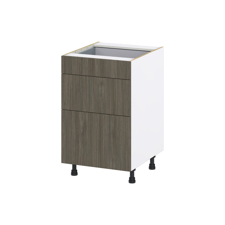 Hugo&Borg Savane 21-in W x 34.5-in H x 24-in D Textmel 3-Drawer Base Fully Assembled Cabinet (Flat Panel Style)