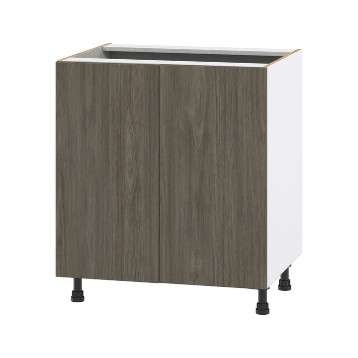 Hugo&Borg Savane 30-in W x 34.5-in H x 24-in D Textmel Sink Base Fully Assembled Cabinet (Flat Panel Slab Style)
