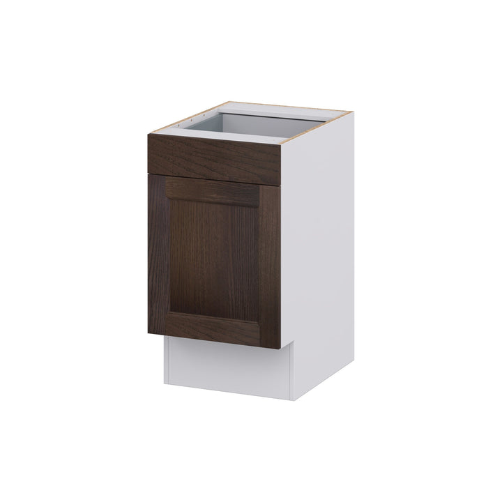 Hugo&Borg 18-in W x 34.5-in H x 24-in D Wood 1-Drawer Base Fully Assembled Cabinet (Recessed Panel Shaker Style)