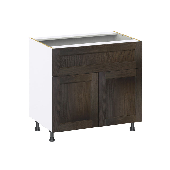 Hugo&Borg Montclaire 36-in W x 34.5-in H x 24-in D Wood 1-Drawer Base Fully Assembled Cabinet (Recessed Panel Shaker Style)