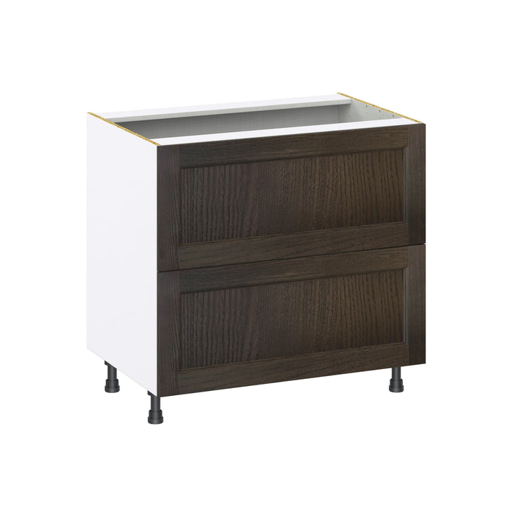 Hugo&Borg Montclaire 36-in W x 34.5-in H x 24-in D Wood 2-Drawer Base Fully Assembled Cabinet (Recessed Panel Style)