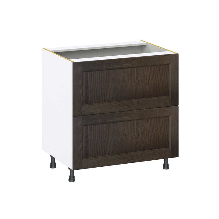 Hugo&Borg Montclaire 33-in W x 34.5-in H x 24-in D Wood 2-Drawer Base Fully Assembled Cabinet (Recessed Panel Style)