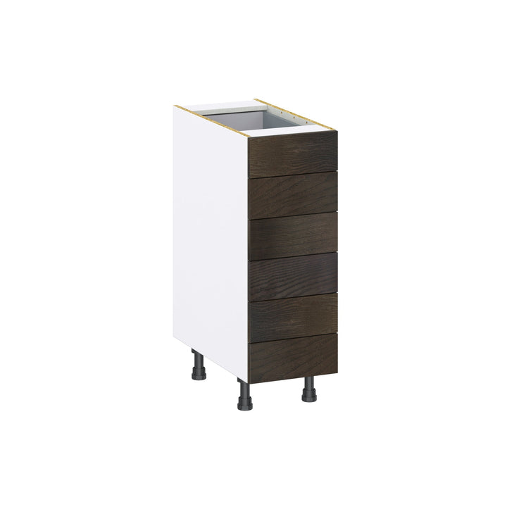 Hugo&Borg Montclaire 12-in W x 34.5-in H x 24-in D Wood 6-Drawer Base Fully Assembled Cabinet (Recessed Panel Style)