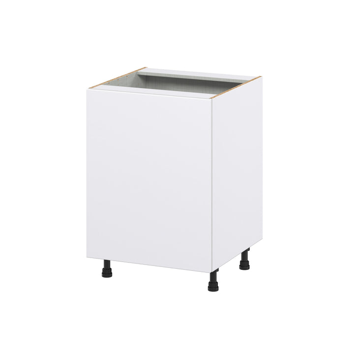 Hugo&Borg Lasalle 24-in W x 34.5-in H x 25-in D Bright White Slab Pull-out Cabinet Base Fully Assembled Cabinet (Flat Panel Slab Style)