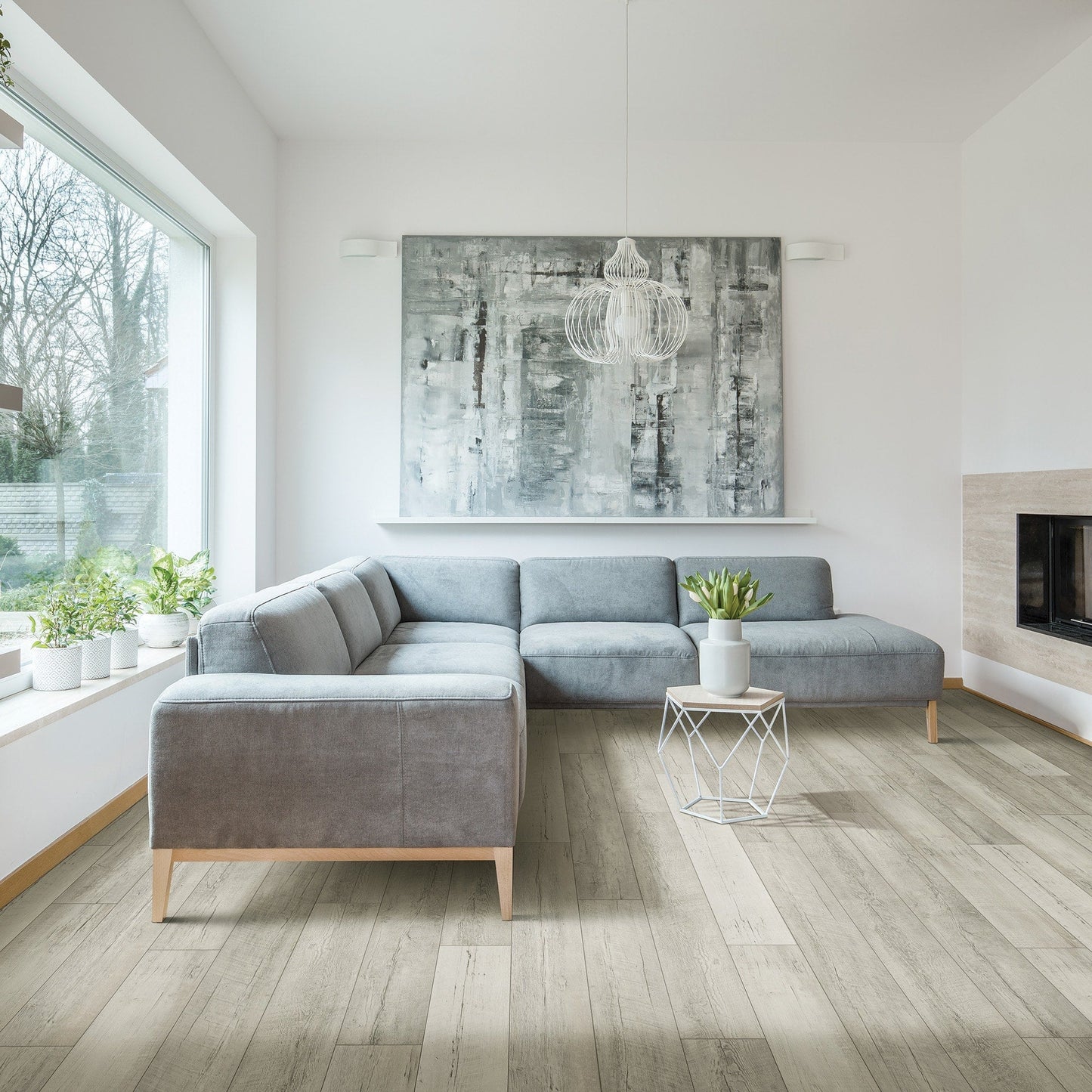 Mohawk Elite Weathered Pine 7-in W x 48-in L x 6-mm Thick Waterproof Interlocking Luxury Vinyl Plank Flooring (23.86-sq ft/Carton)