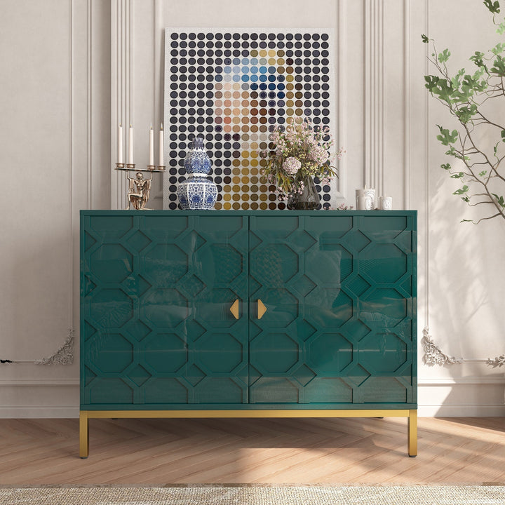 Clihome 15.75-in W x 26.25-in H Mdf Green Freestanding Utility Storage Cabinet