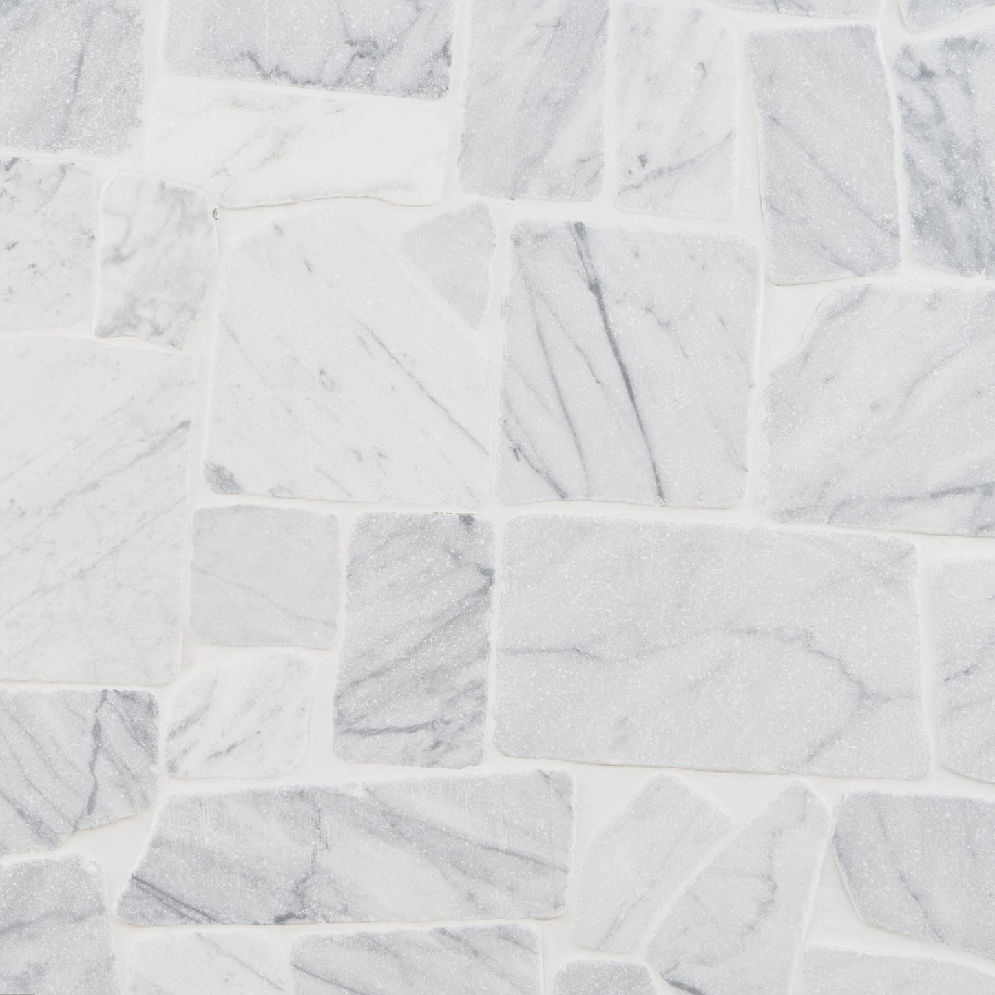 Artmore Tile Landscape Flagstone Carrara 36-in x 36-in Honed Natural stone Marble Marble look Pebble Mosaic Wall Tile product image