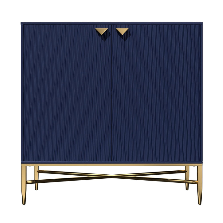 Clihome 15.75-in W x 32.87-in H Mdf Navy Freestanding Utility Storage Cabinet
