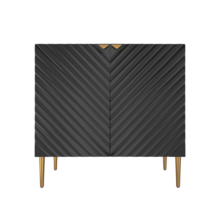 Clihome 15.75-in W x 31-in H Mdf Black Freestanding Utility Storage Cabinet
