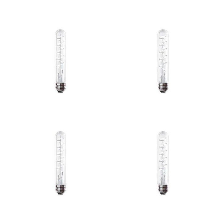 Feit Electric 40-Watt Equivalent T10 Dimmable LED Clear Glass Vintage Edison Large Light Bulb With Spiral Filament Daylight (4-Pack)