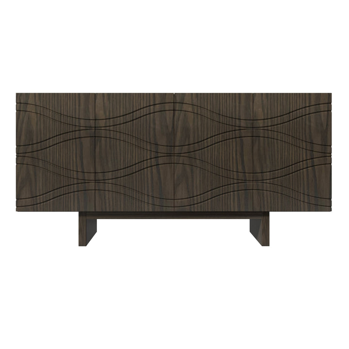 Clihome 15.75-in W x 30.71-in H Mdf Brown Freestanding Utility Storage Cabinet
