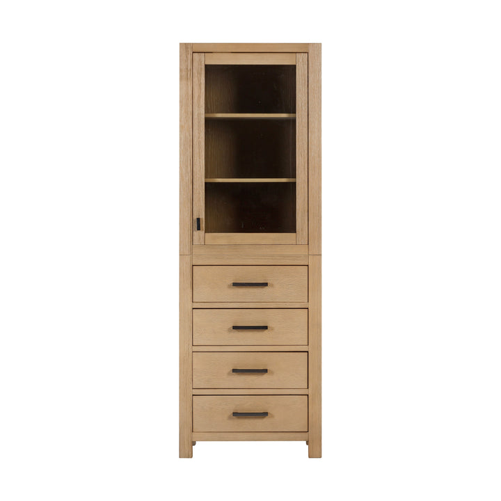 Avanity Modero 24-in x 71-in x 20-in Brushed Oak Wood Freestanding Soft Close Linen Cabinet