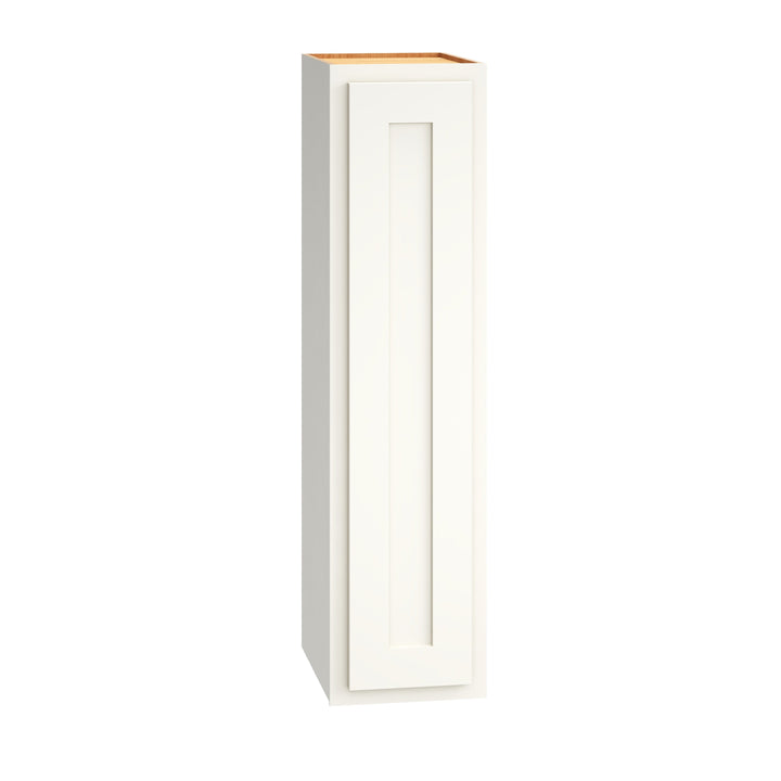 Diamond Express Jamestown 9-in W x 36-in H x 12-in D White Partial Overlay Wall Fully Assembled Plywood Cabinet (Recessed Panel Shaker Door Style)