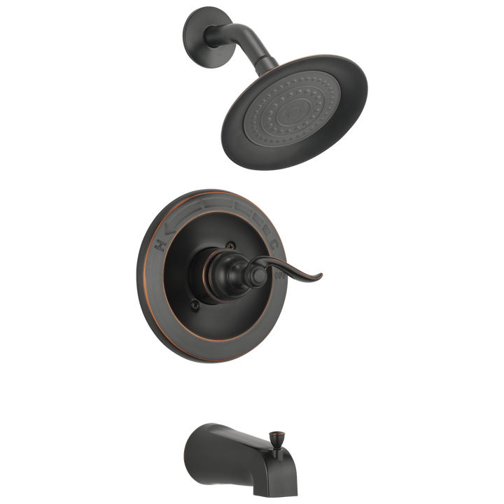 Delta Windemere Oil-Rubbed Bronze 1-Handle Bathtub and Shower Faucet Trim Kit, 6-in Showerhead