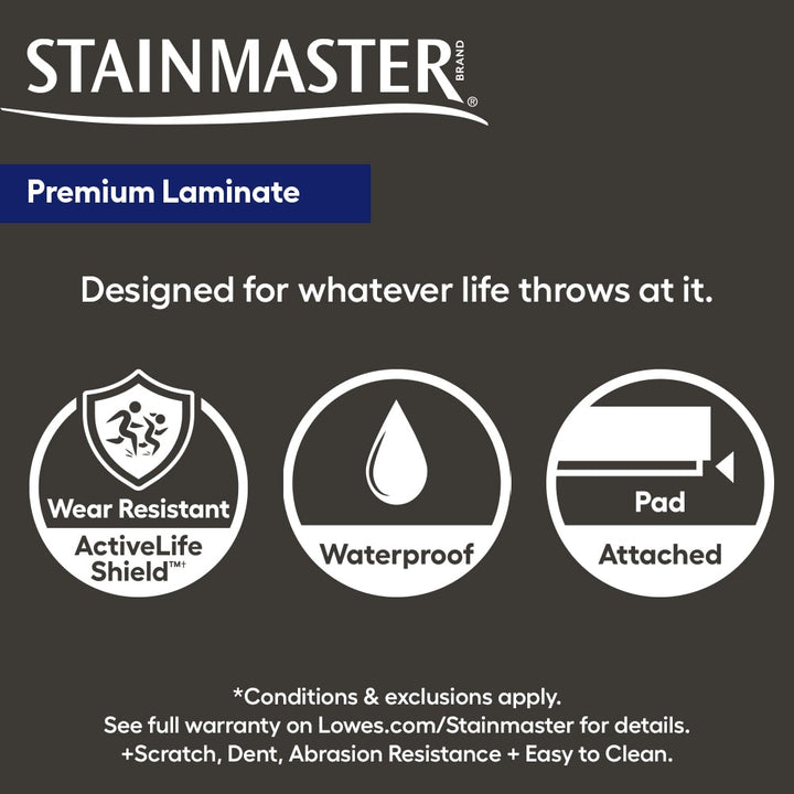 STAINMASTER Ambleside Elm 10-mm T x 7-1/2-in W x 50-in L Waterproof Wood Plank Laminate Flooring (21.06-sq ft / Carton)