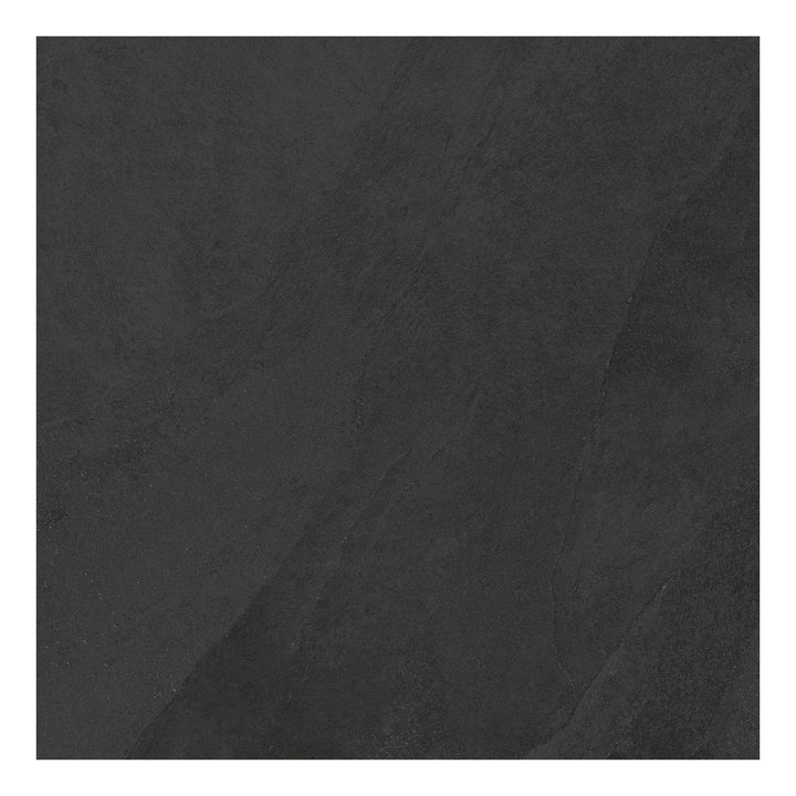 Giorbello Hurricane Black 24-in x 24-in Glazed Porcelain Stone Look Floor and Wall Tile (12-sq. ft/ Carton)