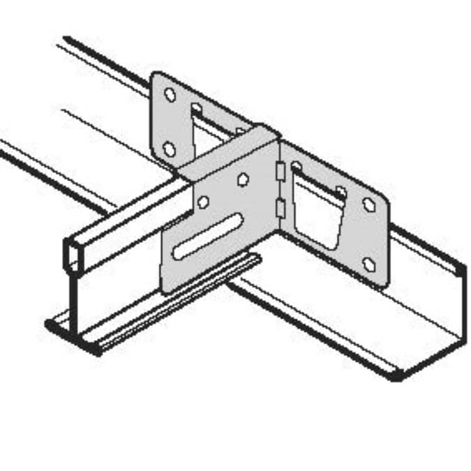 DONN Brand Metal Clip for Ceiling Tile Support, Commercial/Residential, Chrome Finish, 7.65-in x 7.65-in, Pack of 30