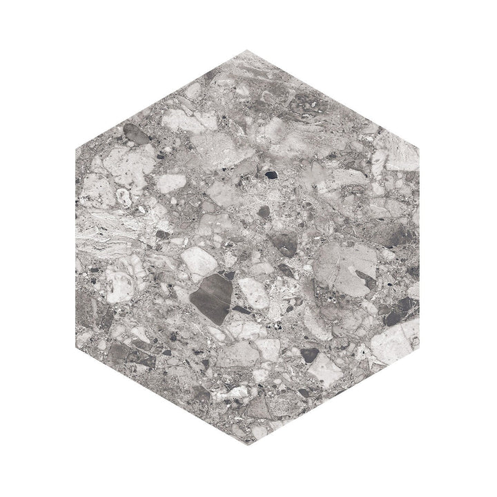 Giorbello (Sample) Gray 10-in x 10-in Matte Porcelain Stone Look Floor and Wall Tile