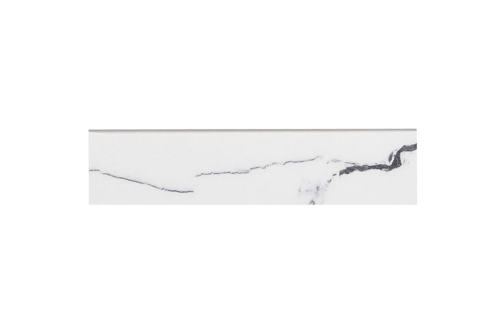 allen + roth White 3-in x 12-in Matte Porcelain Marble look Floor and Wall Tile product image