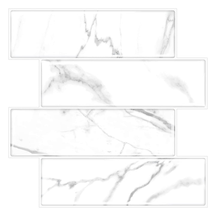 Mureno Dimensions Light Marble matte 10-in x 12-in Matte PVC Marble look Peel and stick Mosaic Wall Tile product image