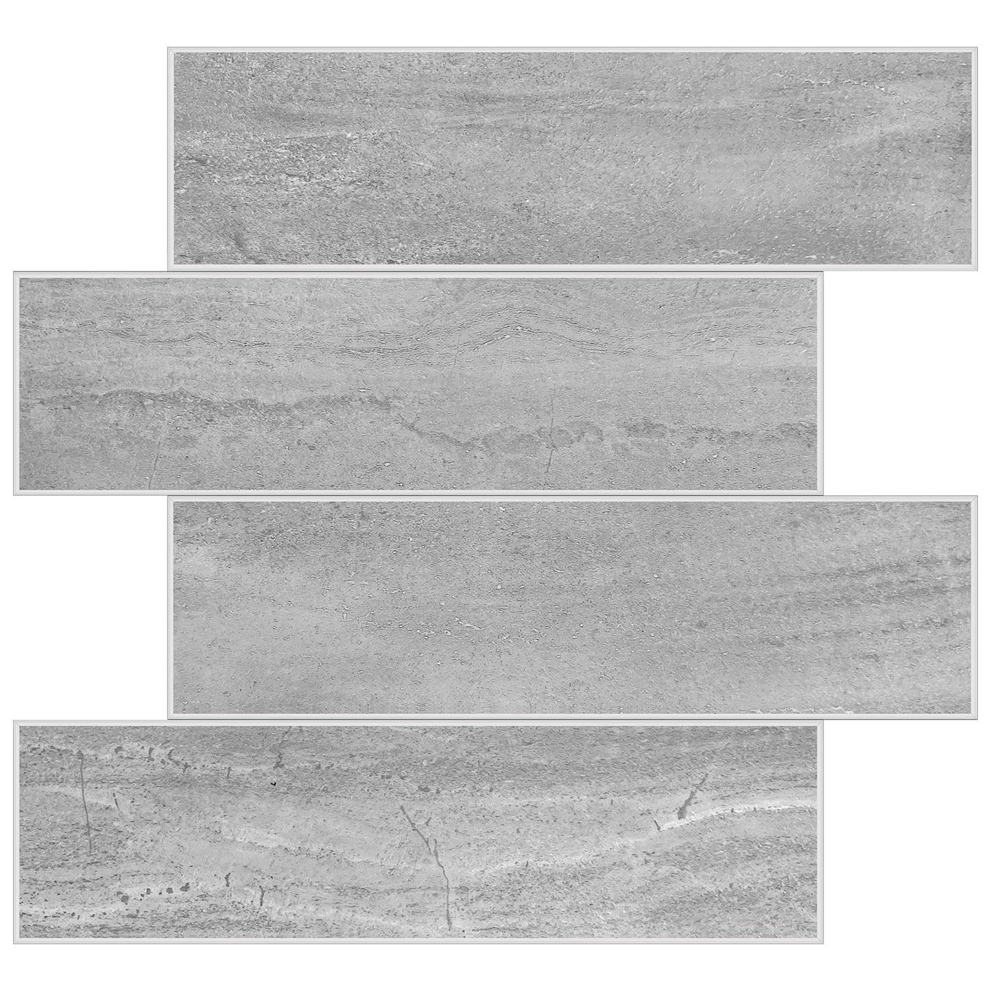 Murella SPC Gray Granite 11-in x 12-in Matte Composite Peel and stick Wall Tile product image