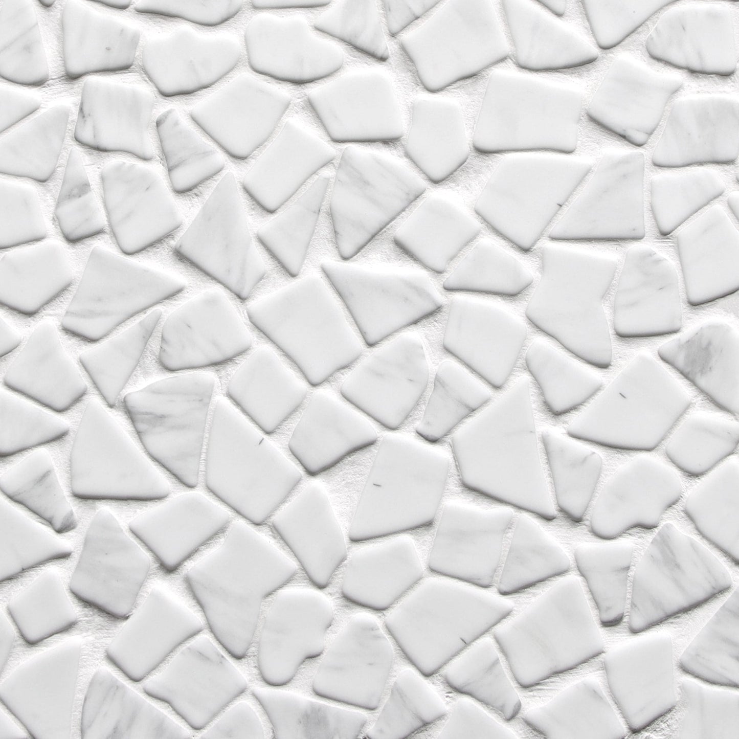 SUNWINGS River Rock White Calacatta 12-in x 12-in Matte Recycled glass Marble look Pebble Mosaic Floor and Wall Tile product image