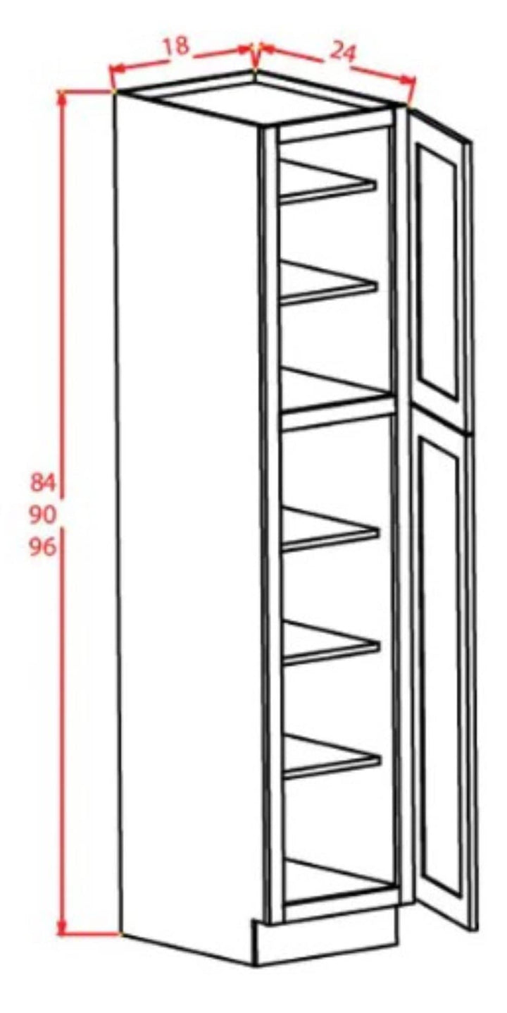 RELIABILT 18-in W x 84-in H Wood Grey Freestanding Utility Storage Cabinet