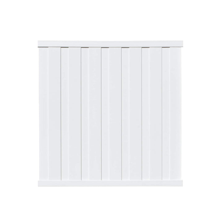 Outdoor Essentials Northport 6-ft H x 6-ft W White Privacy Vinyl Flat-top Fence Panel (Unassembled)