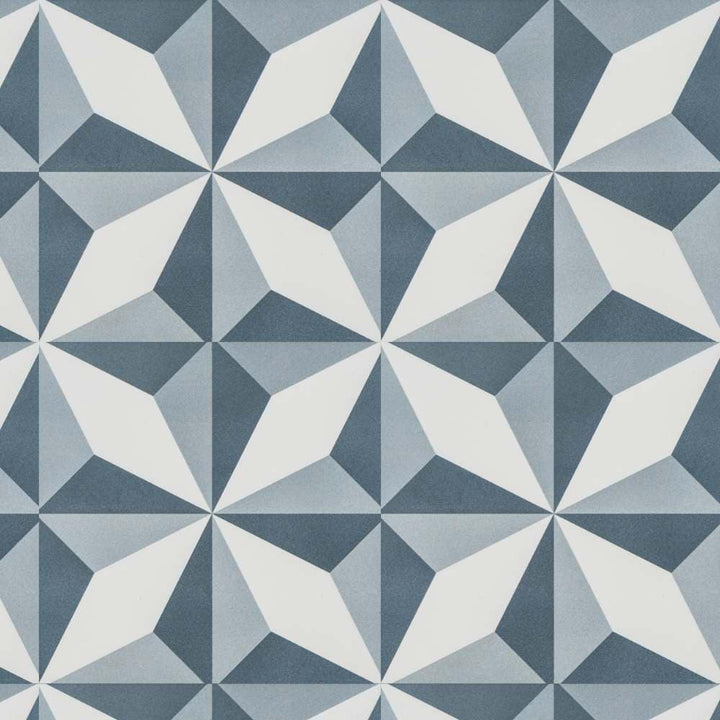 The Tile Life Stars Marino 10-in x 10-in Matte Porcelain Encaustic Floor and Wall Tile product image
