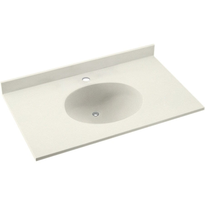Swan Ellipse 43 in. W x 22 in. D Solid Surface Vanity Top with Integral Sink in Bisque