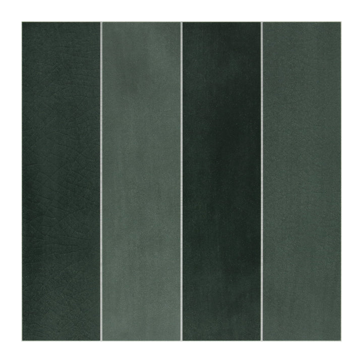 SUNWINGS Tile Green Mixed 9-in x 9-in Matte Composite Peel and stick Mosaic Wall Tile product image