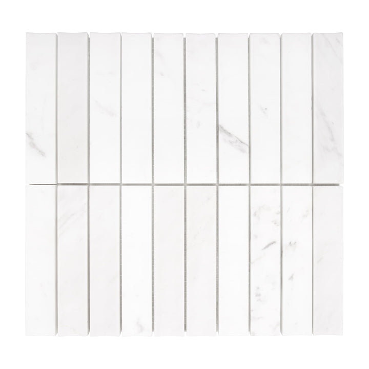 SUNWINGS Tile White 12-in x 13-in Honed Natural stone Marble Marble look Mosaic Wall Tile product image