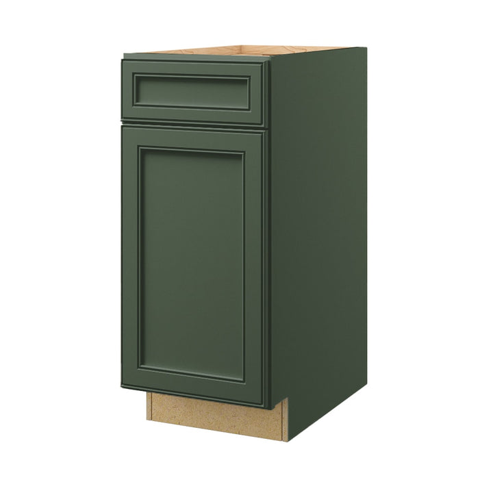 allen + roth Heathrow 15-in W x 34.5-in H x 24-in D Sage 1-Drawer Base Fully Assembled Cabinet (Recessed Panel Mitered Style)