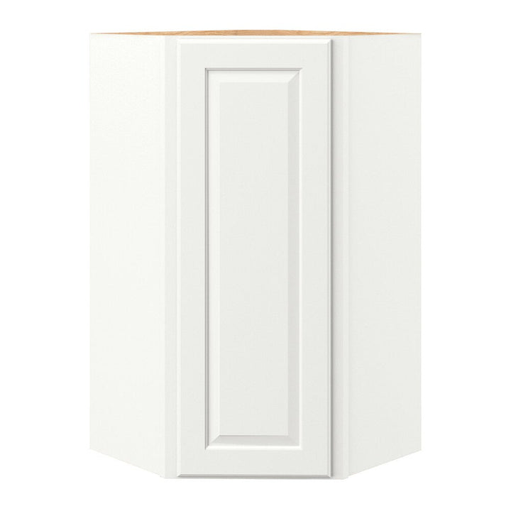 allen + roth Tilson 24-in W x 42.125-in H x 12-in D Linen Diagonal Corner Wall Fully Assembled Cabinet (Raised Panel Square Style)