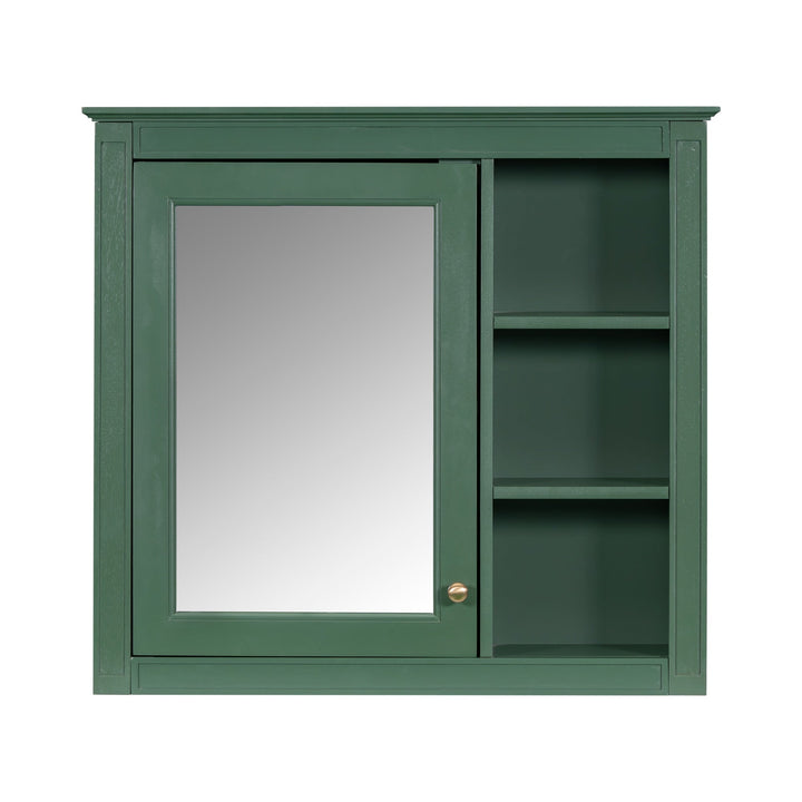 Siavonce 30-in x 28-in Surface Mount Green Mirrored Soft Close Medicine Cabinet