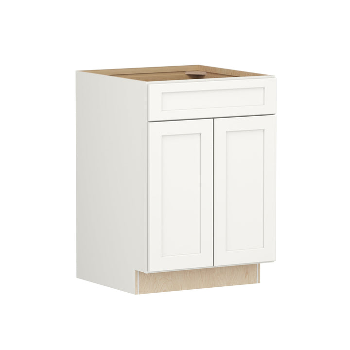 Shenandoah PRO Express Breckenridge 24-in W x 34.5-in H x 24-in D Linen Full Overlay 1-Drawer Base Fully Assembled Plywood Cabinet (Recessed Panel Shaker Style)