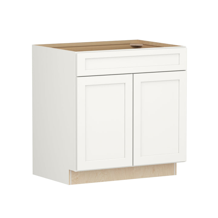 Shenandoah PRO Express Breckenridge 33-in W x 34.5-in H x 24-in D Linen Full Overlay 1-Drawer Base Fully Assembled Plywood Cabinet (Recessed Panel Shaker Style)